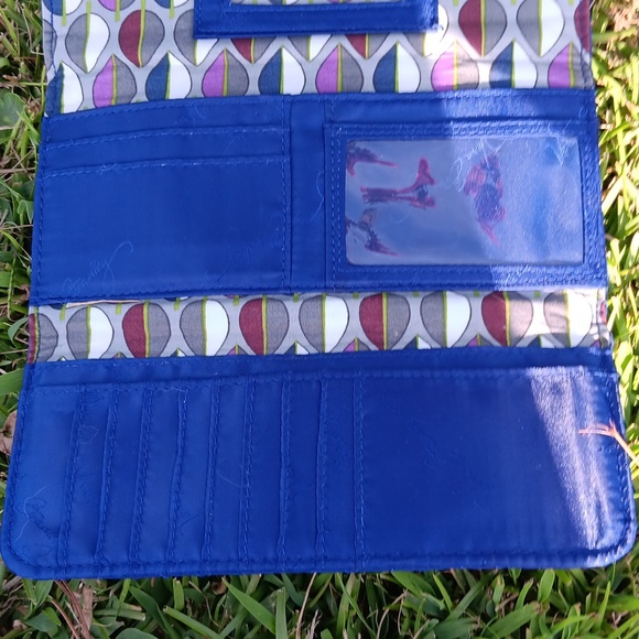 NWOT VERA BRADLEY BLUE LONG WALLET - Picture 6 of 11